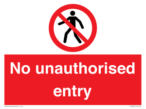 No unauthorised entry